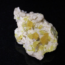ZOLFO su ARAGONITE. Miniera di Cianciana, Agrigento, Sicilia, Italia #5274