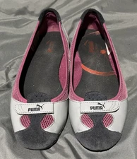 PUMA Lifestyle pink and gray mesh slip-on ballet flats Womens Size 9