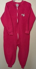 Carters Pink Cat Fleece Sleeper One Piece Open Foot Pajamas Girls Size 6