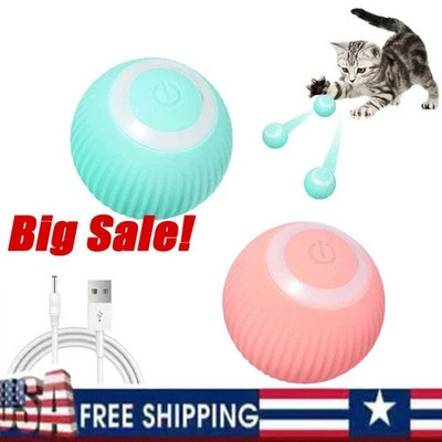 Automatic Rolling Ball Smart Cat Dog Toy Electric Pet Self-moving Kitten Game