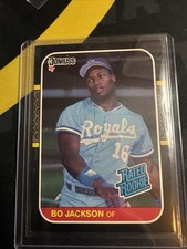 1987 DONRUSS BO JACKSON ROOKIE BASEBALL CARD. Royals. rookie card picture