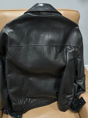 Black Hathaway Men's Full- Zip Leather Jacket SizeXL, in Excellent