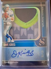 2025 Panini Silhouette Silhouette Autographs Dave Krieg /75