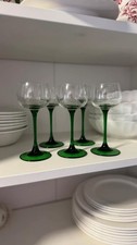 set of 6 vintage 1970s Luminarc Alsace wine glasses