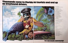 Vintage Greyhound Corp Florida Tourism Car Rental Travel, Tourism 1973 Print Ad