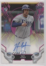 2019 Topps High Tek High Tek Auto Pink 74/75 Nate Lowe #HTA-NL Auto 0c2t