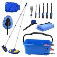 17Pcs Car Wash Kit with Bucket, Car Cleaning Kit with 62" Long Handle Car Wash
