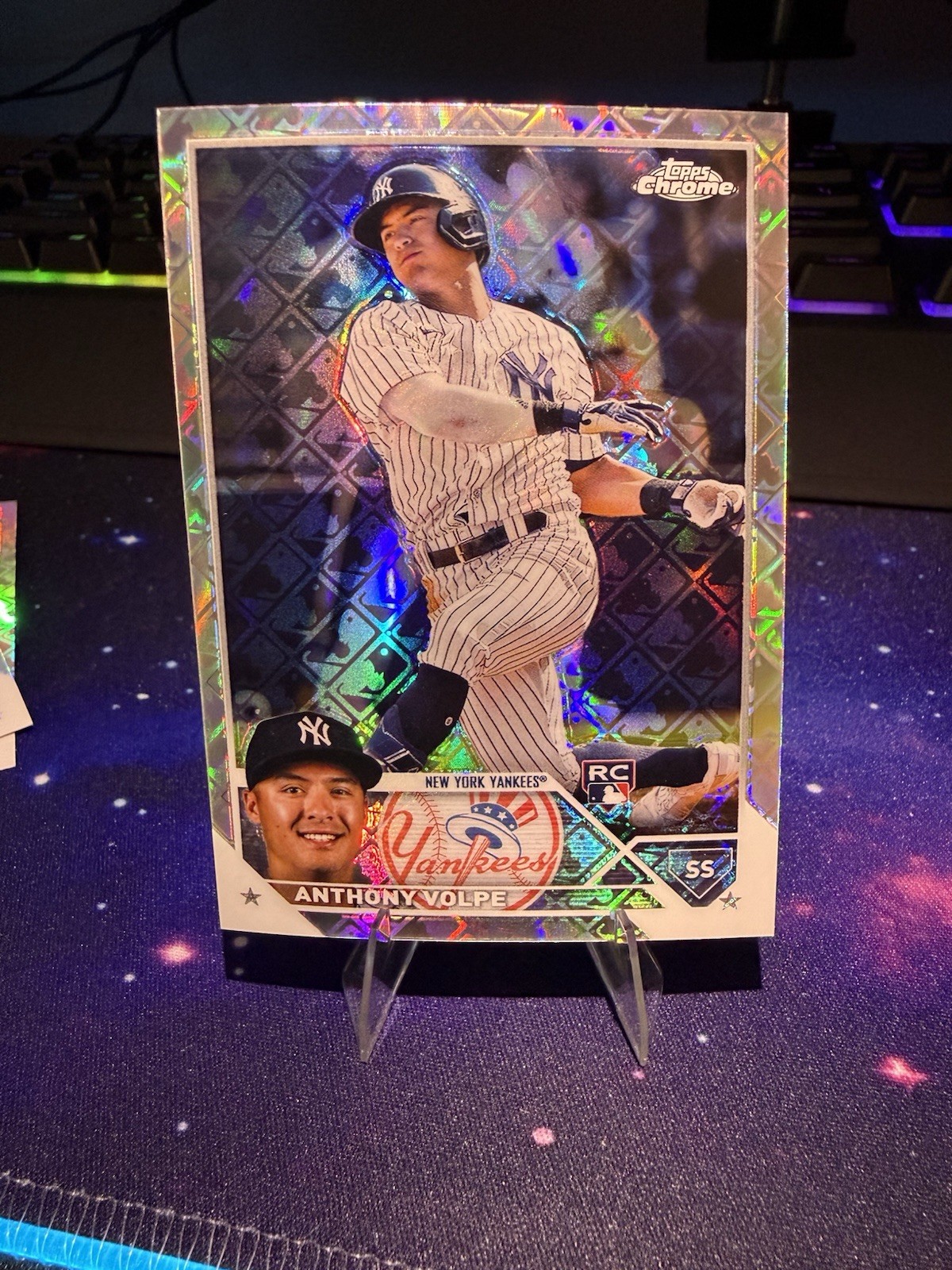 2023 Topps Chrome Logofractor Edition - Anthony Volpe #4 Refractor (RC)