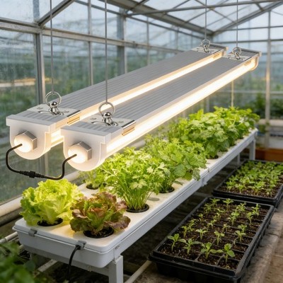 4FT LED Grow Lights for Indoor Plants 4000K 48W Growing Lamp IP65 Linkable Tubes