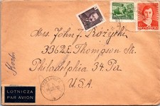 GOLDPATH: Poland cover 1952 to USA airmail CV926_P26