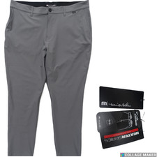 TRAVIS MATHEW NWT "RIGHT ON TIME" GRAY HEATER SERIES GOLF PANTS 38X33
