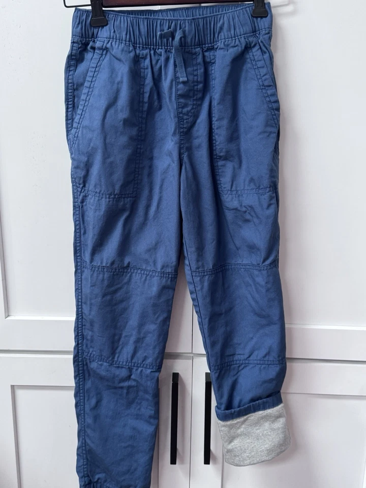 Pantalones forrados de jersey Tea Collection para niños talla 12. Azul pizarra ligeramente usado Foto 3 de 4