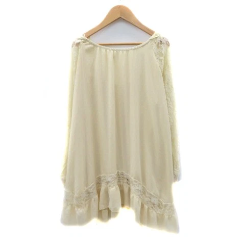 Mini Vestido Axes Mujer Manga Larga Encaje Marfil M Raro Foto 2 de 4