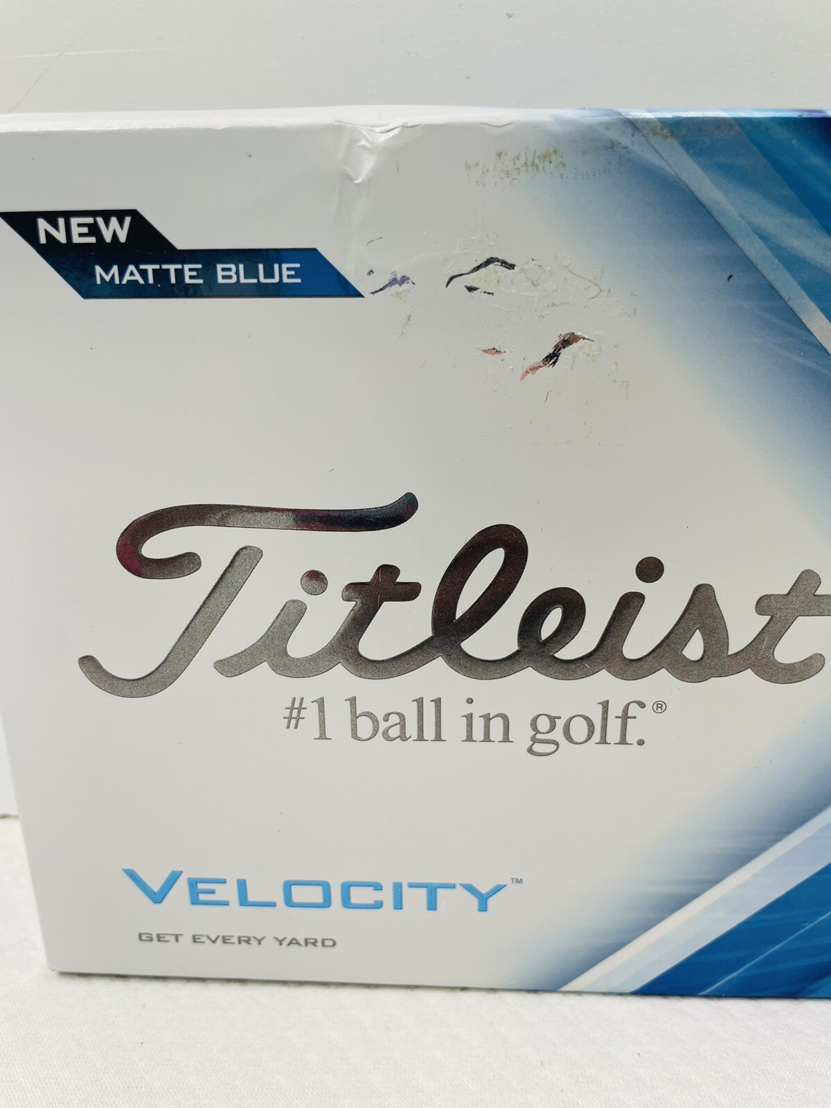 Titleist Velocity High Impact Straight Distance Golf Balls Matte Blue 12 Count