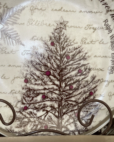 Plato de Navidad Angelic Reflections Árbol de Navidad con Caballete Impacto Innovaciones - Imagen 4 de 6