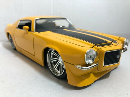 JADA BIGTIME BTM 1971 CHEVY CAMARO YELLOW 1:24 WITH RALLY WHEELS NEW NO BOX