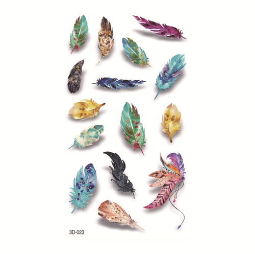 3D Multi-coloured Designed Temporary Tattoo Waterproof Body Art Tattoo Sticker - Picture 33 of 39