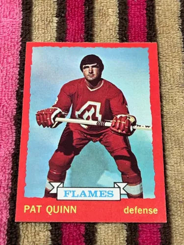 1973-74 O-PEE-CHEE #61 PAT QUINN FLAMES H.O.F. VINTAGE HOCKEY CARD NMMT