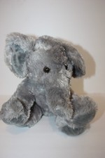 2010 Aurora 12 in. Plush Very Soft Sitting Gray Elephant