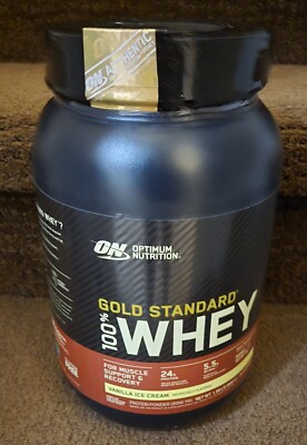 Optimum Nutrition Gold Standard 100% Whey Protein Vanilla Ice Cream 1.98lb 06/26