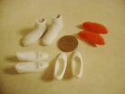 Vintage Assortment 4x Pairs Barbie Shoes Boots Red White Collectible Condition!
