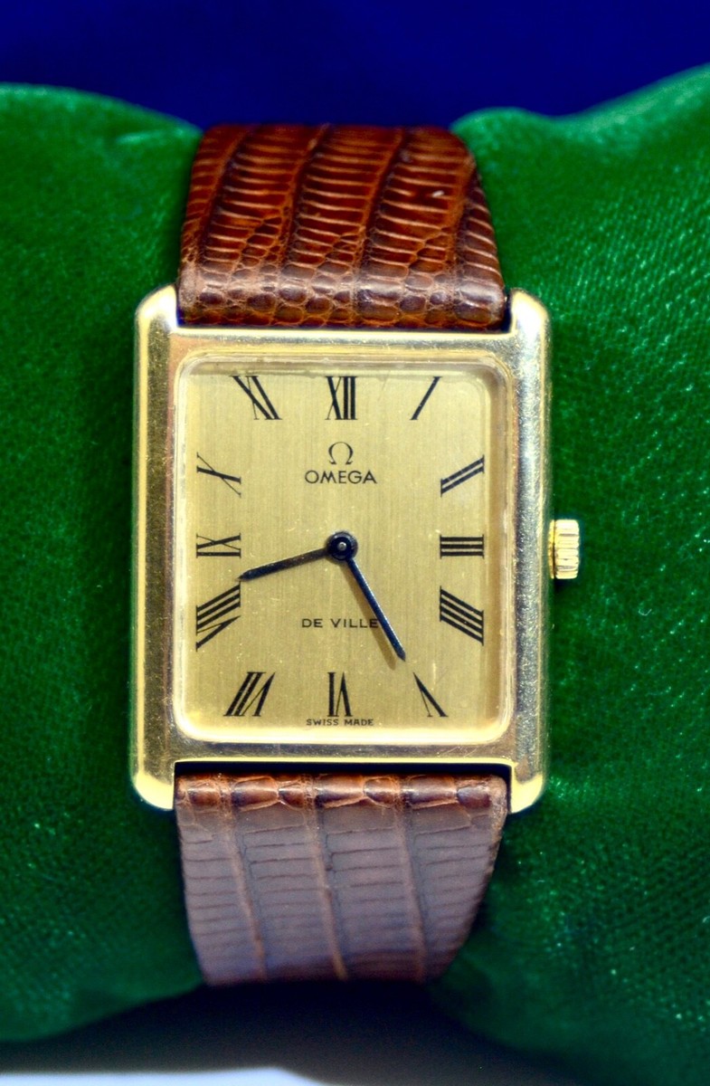 Men's Vintage OMEGA De Ville 18K Yellow Gold Manual watch | eBay