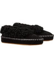 Tory Burch 238 83822 Shearling Slipper Curly Shearling Perfect Black Sz 6 NIB