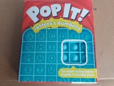 Popit Fidget Letters  Numbers Sensory Toy Ages 3 Pop It Blue