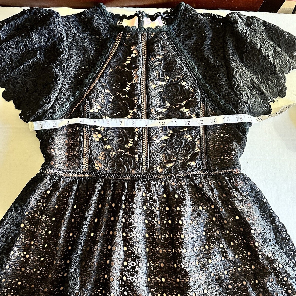 chinese dress ladies Elaine Lace Mini Dress in Black