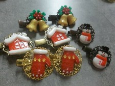 Jewelry Hair clips Christmas 4 sets of 2 total 8 alligator clamp winter 688