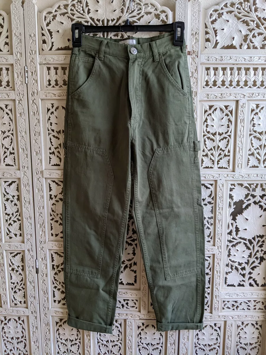 Zara Green Cargo Pants Women's Size 0