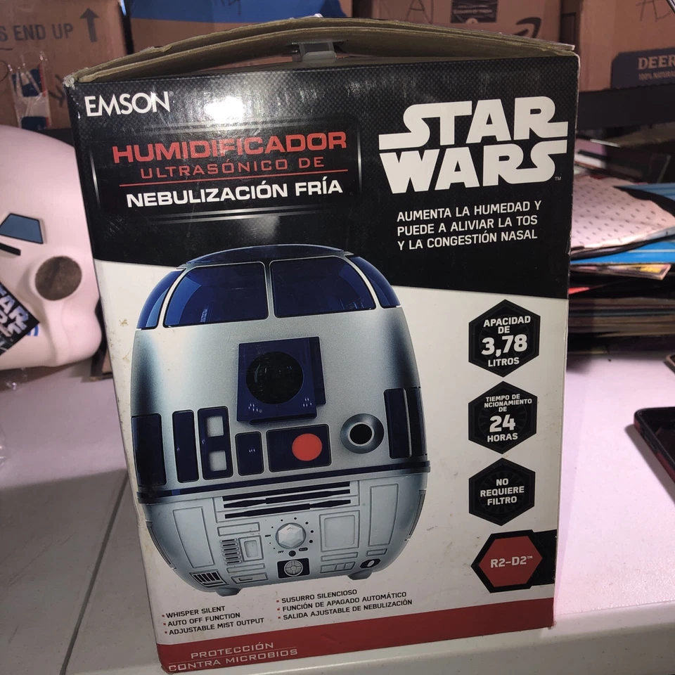EMSON STAR WARS Cool Mist TAMAÑO COMPLETO 12" Humidificador, R2D2, Foto 3 de 4