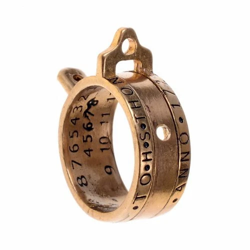 Sonnenuhr Bauern Ring LARP Zubehör Accessoire Schmuck Bronze Neu - Bild 2 von 3