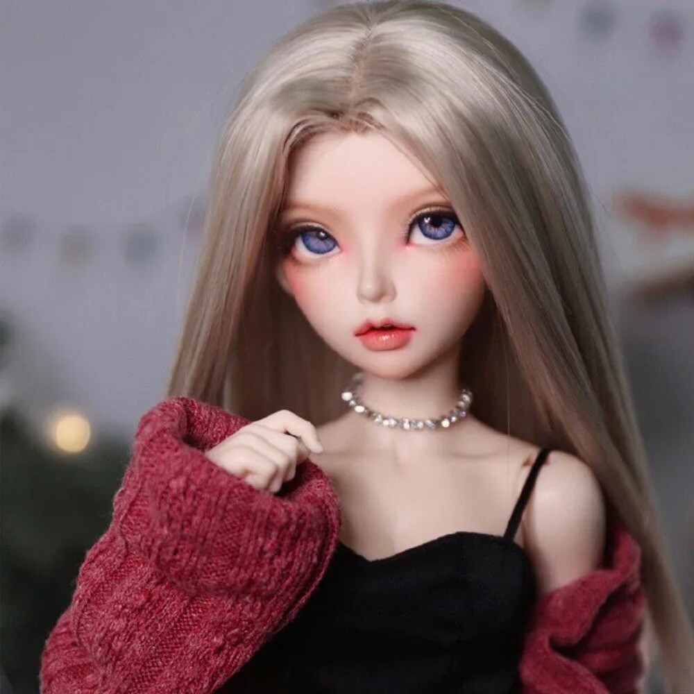 Full Set 1/4 BJD Ball Jointed Dolls Girl Eyes Makeup Wig Clothes Birthday Gift