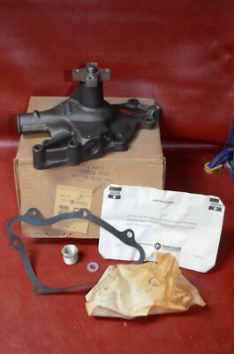 NOS 1957-71 Dodge Plymouth Water Pump 273 318 340 V8 w/o A/C Mopar 3004991 OEM