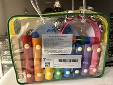 5 piece kids musical set xylophone Tambourine Bells Maracas READ 