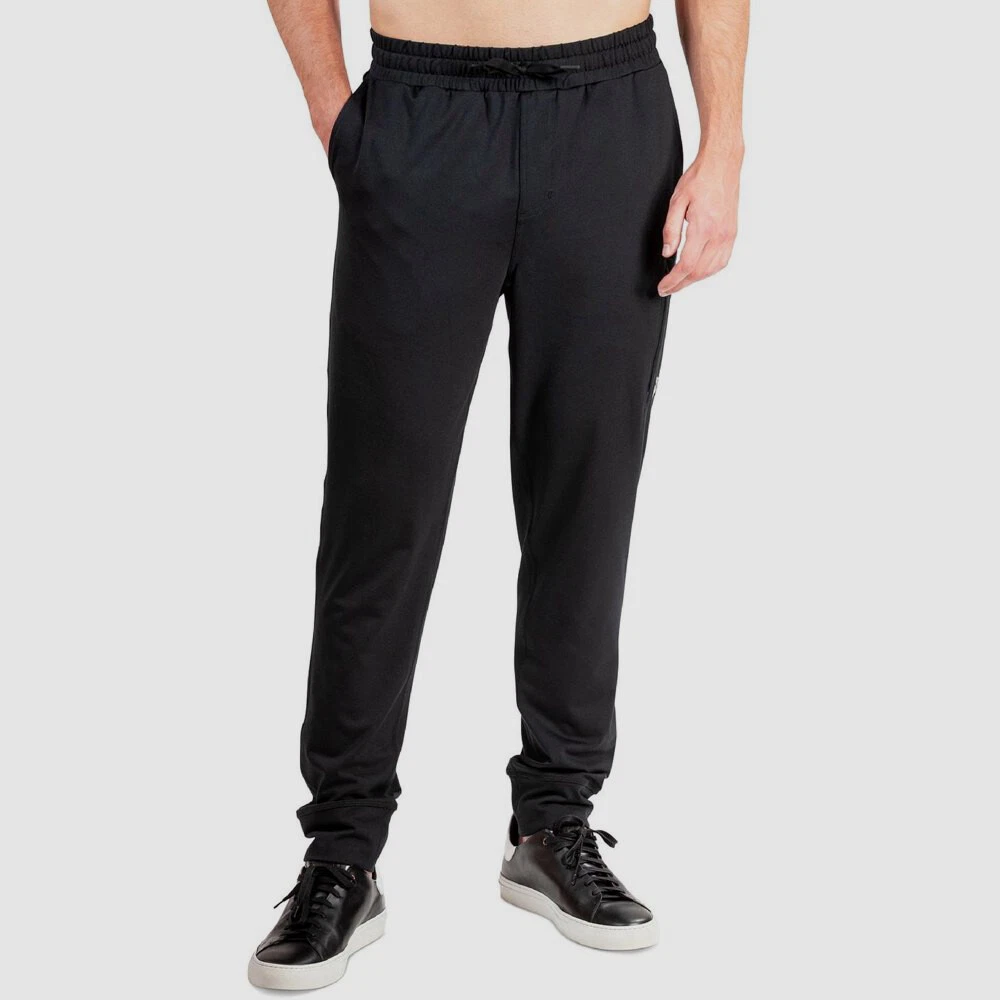 $89 Natori Men's Modern Fit Black Drawstring Waist Jogger Pants Size XL