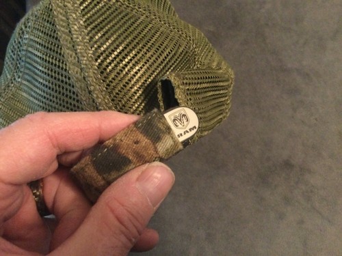 Nice,Clean,Dodge Ram Truck Green Distressed Mesh Back Adj w/Hood&Loop Free Ship! - Picture 4 of 9