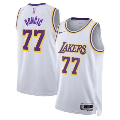 LA Lakers Herren Trikot NBA Associa Edition (77 Doncic) weiß neu alle Größen UK
