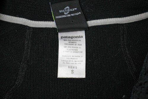 PATAGONIA Capilene Polartec Sudadera Para Hombre PEQUEÑA Negra Elastizada Cremallera Bolsillo - Imagen 8 de 8