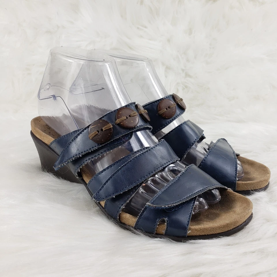 NICOLE Nandes Slide On Blue Casual Sandals Womens Size US 7 W - Image 3 of 4