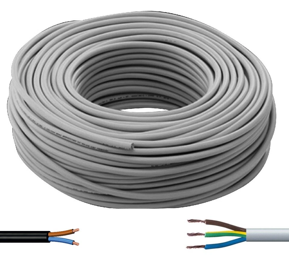 CAVO ELETTRICO BIPOLARE-TRIPOLARE 3x1mm-2x1mm IMPIANTI ELETTRICI MATASSA BOBINA