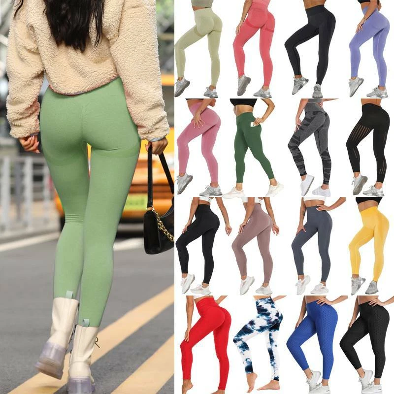 Women's Sport Scrunch Butt Lift Push Up Running Gym Leggings Athletic Yoga  Pants