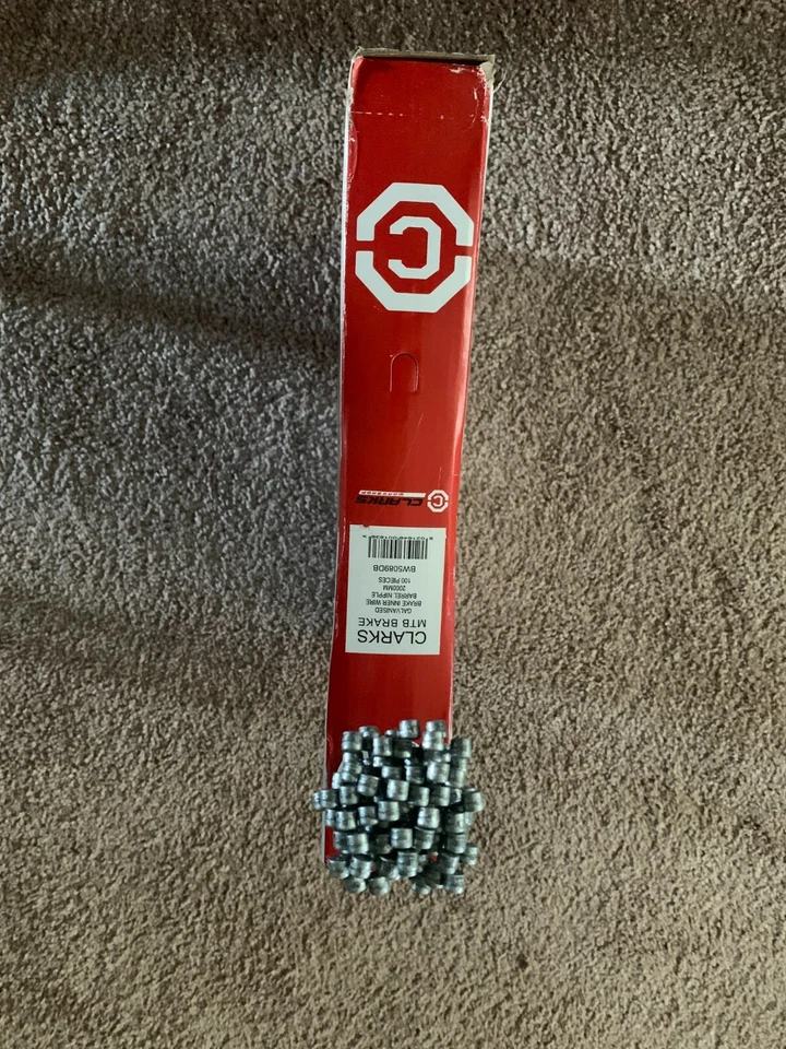 Cable de freno delantero o trasero Clarks de acero inoxidable 2000 mm 1,5 mm SS plateado 99/bx Foto 3 de 3