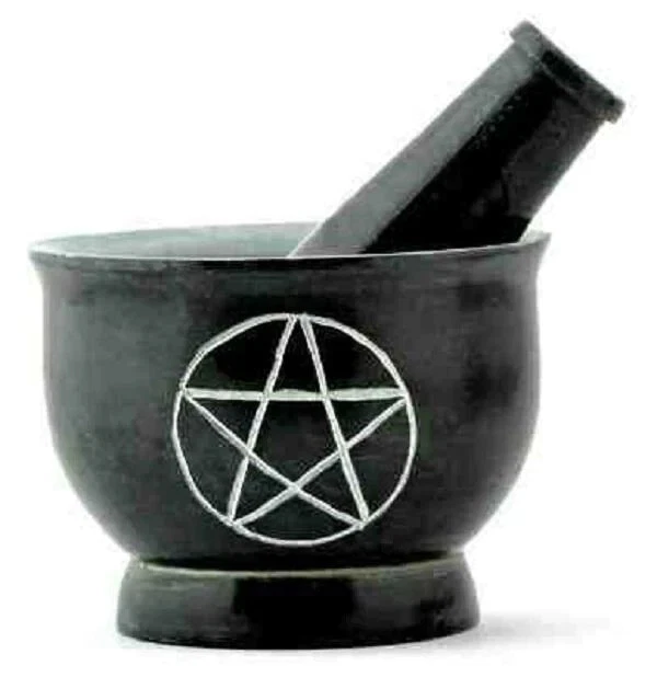 Pentacle Soapstone Mortar & Pestle