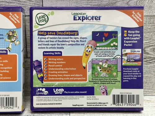 Leapfrog Leapster Explorer Learning Games Mr. Pencil & Toy Story 3, Pre K to 1st - Picture 6 of 13