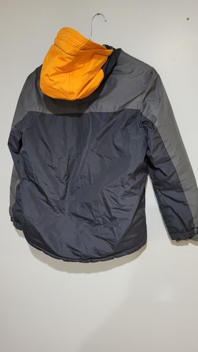 BIG CHILL Freestyle Fleece Lined Hooded Warm Winter Jacket Boys 18 Gray & Yellow - Picture 13 of 16