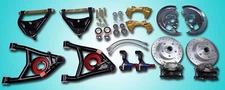 1964 1972 chevelle front disc and tubular control arm set extra set d52 pads 