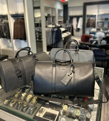 Michael Kors Men's Large Duffle Weekender Luggage Shoulder