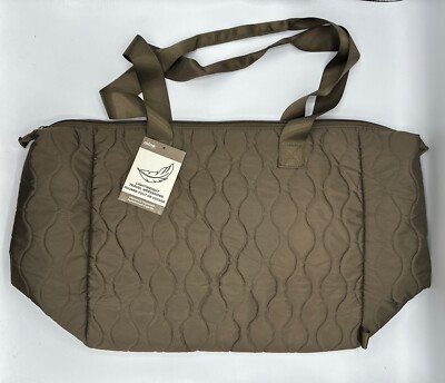 Mytagolongs Brown Puffer bag Lightweight travel weekender Duffel bag
